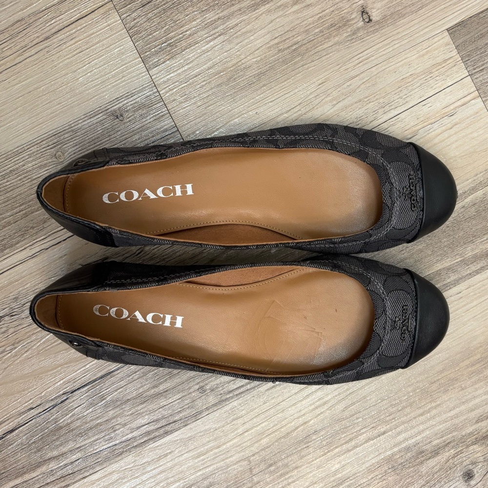 Coach Chelsea Signature Black Ballet Flats / Size 6